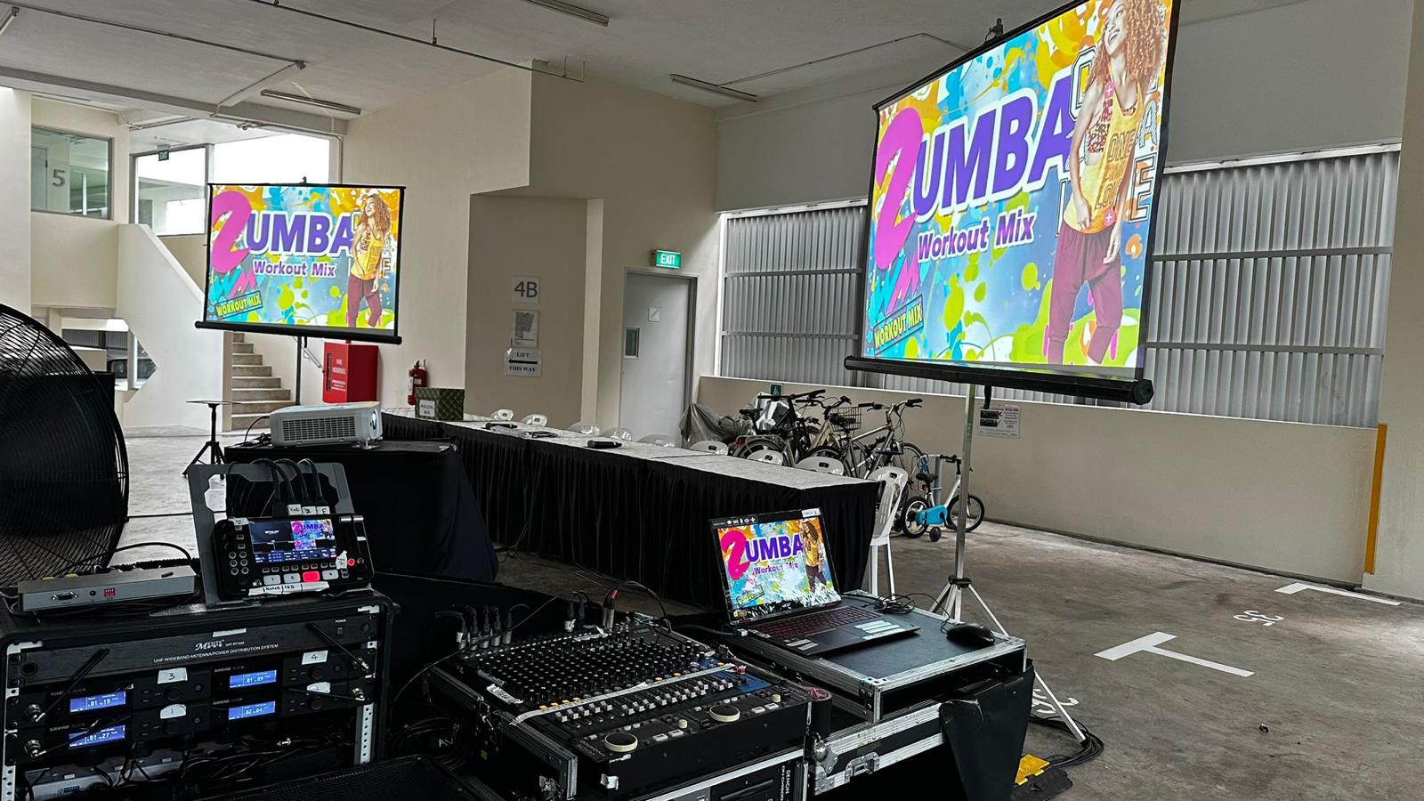 Projector event setup